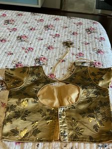 Gold Self Design Blouse