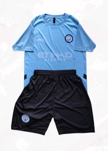 Man City Jersey & Shorts Set