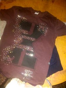 Beautiful Brown Designed T-shirt
