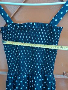 Bsck Polka Dress With Coat