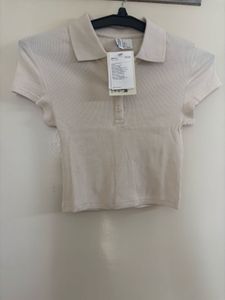 H&amp;M RIBBED POLO TSHIRT