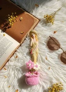 Lady Figurine &amp; Flower Pot