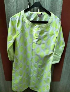 New Cotton White Kurti Branded