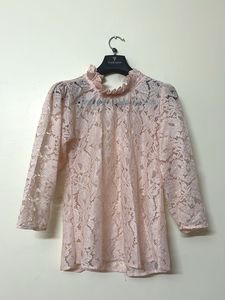Lace High Neck Top