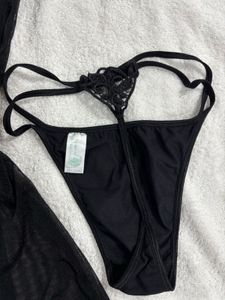 Black Floral Lingerie Set