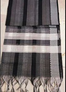 Black &amp; White Patterned Scarf