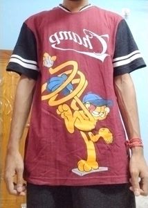 Cool Oversized Garfield Champ Graphic T-shirt