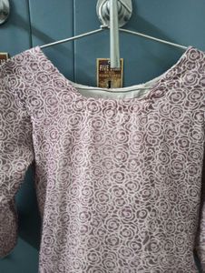 Patterned pink dress, size M
