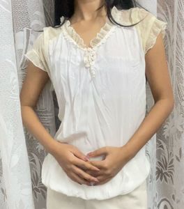 Creamy Lace Top