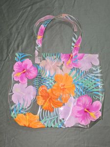 H&amp;M Floral Print Transparent Tote Bag