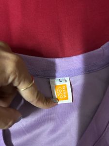 Lavender Tee with Bear Design