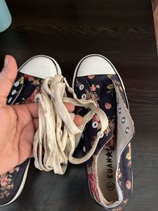 floral canvas shoes