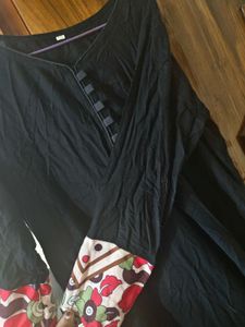 Black Full Length A Line DRESS