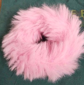 Fluffy Faux Fur Scrunchies – Duo Pack (Pink&amp;Multi)