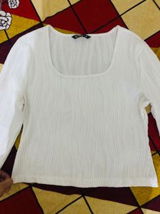 White Body Fited Top