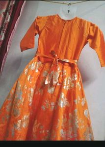 🎉Orange Ethnic Gown