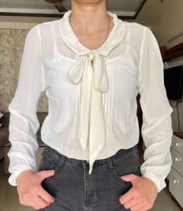 Korean Style Bow Shirt