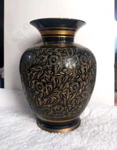 Vintage Etched Vase
