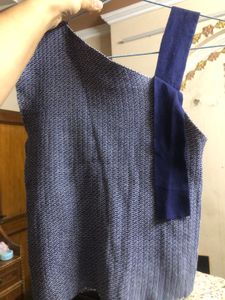 Blue One Shoulder Top