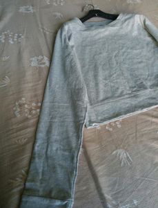 Casual Gray Crop Top