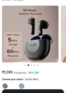 Boat Airdopes 125 | Earphone| Airpods