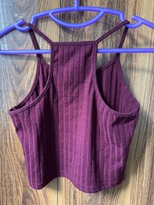 Burgundy And Black Cami Top