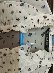 ZARA off white frilled shirt