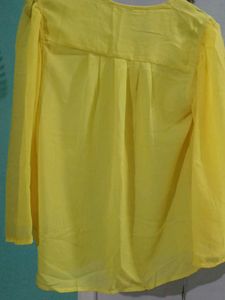 Yellow Puff Sleeve Top