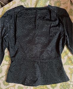 Elegant Blue Peplum Top