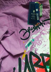 Purple Graphic T-Shirt(oversized)