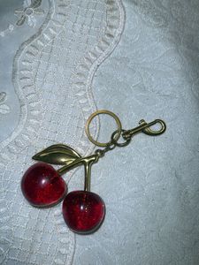 Red Sweet Cherry Keychain