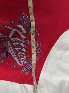 Red Graphic One-Shoulder Top