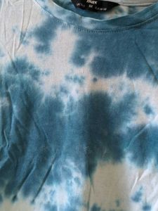 Blue Tie-Dye Graphic T-Shirt