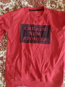 Red 'Create New Stories' Sweatshirt