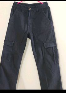 Black Cargo Jeans