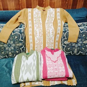 Woolen Kurti Set