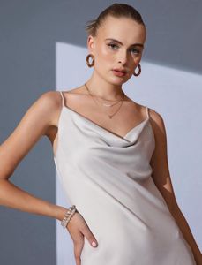 🎀Satin Cowl Neck Mini Dress🎀