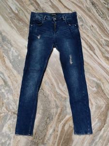 Moustache Dark Blue Mid rise skinny Jeans
