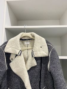 Sherpa Lined Wool Biker Jacket