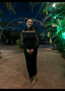 Black Sheer Sleeve Dress