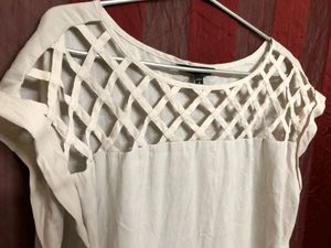 Express White Short Sleeve Top