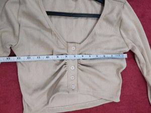 Ribbed Long Sleeve Crop Top (CD)