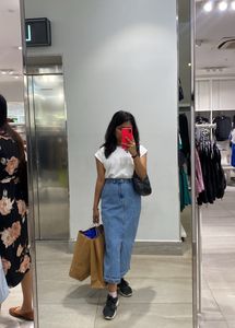 Blue Mid Length  skirt