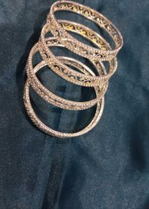 Elegant Silver Bangle Set