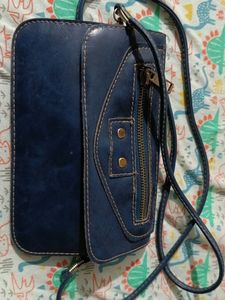 Price Drop Alert! Blue Solid Sling Bag