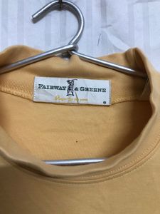 Fairway &amp; Greene Yellow Long Sleeve T Shirt