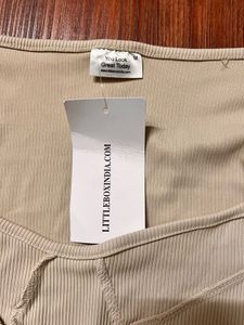 Beige Corset shaped Tank Top