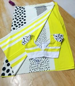 Quirky Neon Green Saree