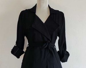 Elegant Black Trench Coat