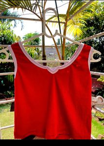 CHERRY RED CROP TOP🍒